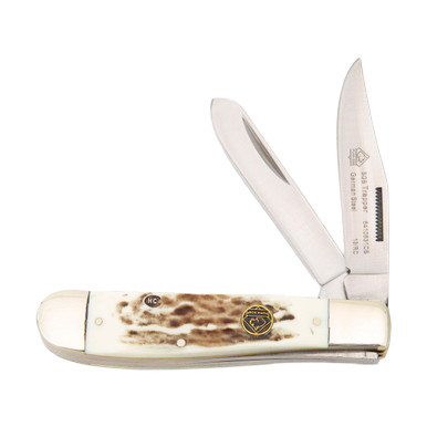 Puma SGB 2.8in Folding Knife Trapper Commando Stag POM