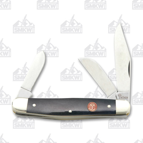 Boker Charcoal Smooth Bone Stockman Pocket Knife SMKW Exclusive
