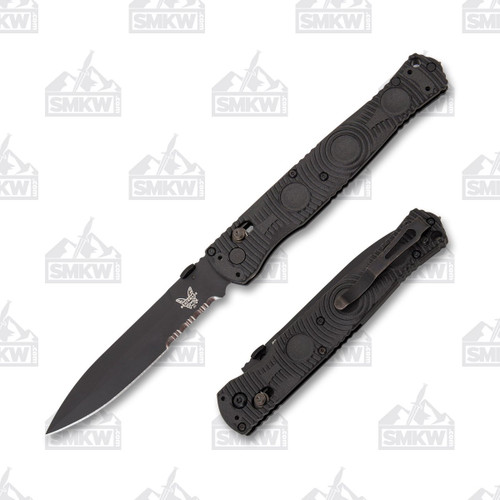 Benchmade 391SBK SOCP Folding Knife Partially Serrated