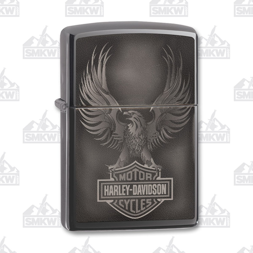 Zippo Black Ice Harley Eagle Lighter