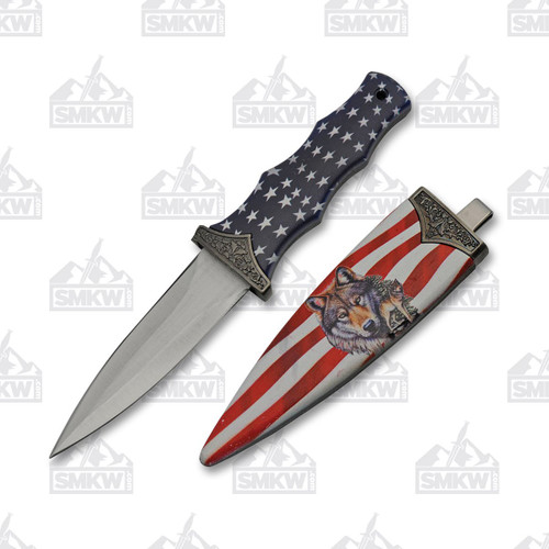 Wolf & Flag Boot Knife
