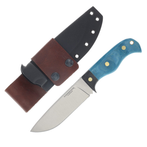 Condor Tool and Knife Blue Havoc Fixed Blade Knife 5.5in Polished Drop Point CTK28315HC