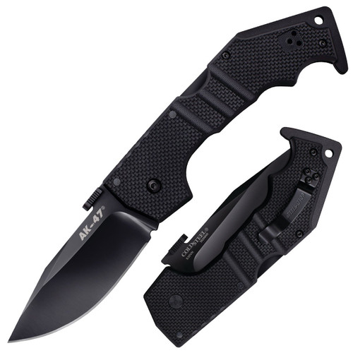 Cold Steel AK-47 Folding Knife 3.5in Plain Black Clip Point