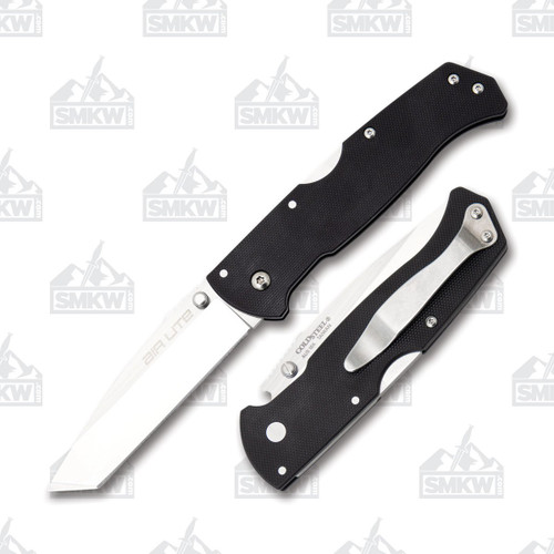 Cold Steel Air Lite Folding Knife 3.5in Plain Black Tanto 1