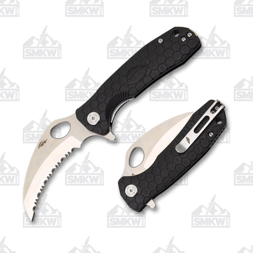 Honey Badger Claw Flipper Medium Black Serrated