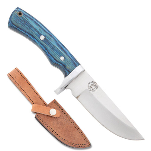 Frost Chipaway Cutlery Large Drop Point Hunter Blue Pakkawood FRCW2915BLFL