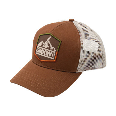 SMKW Logo Mesh Back Hat Brown Tan Gray