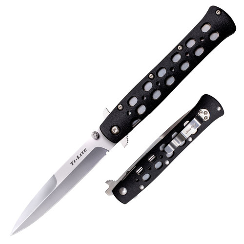 Cold Steel 4' Ti-Lite Folding Knife Black Zy-Ex