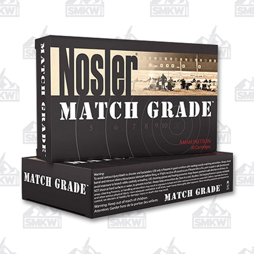 Nosler Match Grade 308 Winchester Ammunition 168 Grain HPBT 20 Rounds