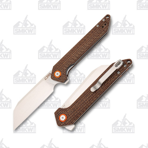 CJRB Rampart Folding Knife Brown Micarta SMKW Exclusive