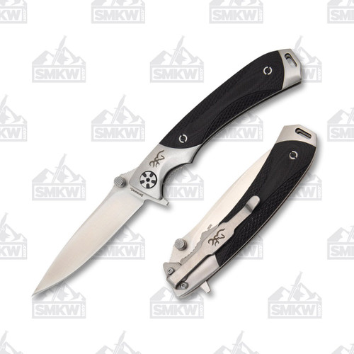 Browning Wheelhouse Folding Knife 3.5in Plain Satin Drop Point 1