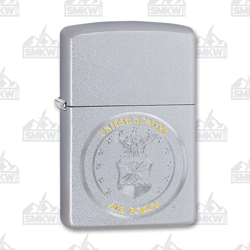 Zippo Air Force Seal Satin Chrome Lighter