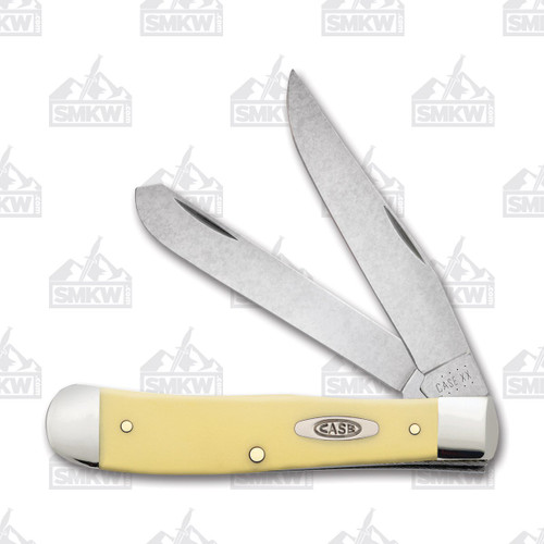Case Yellow Synthetic Carbon Steel Trapper Folding Knife