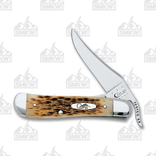 Case 6034 Fishing Knife Folding Knife 2-Blade SS Blades Jigged Bone