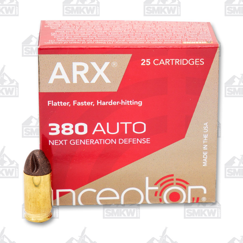 Inceptor Preferred Defense 380 ACP Ammunition 56 Grain ARX 25 Rounds