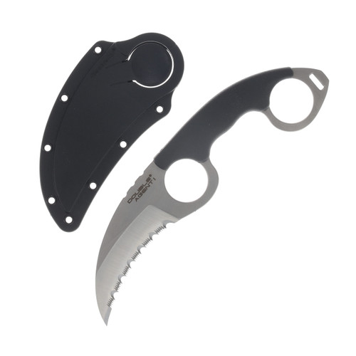 Cold Steel Double Agent I 3in Serrated Satin Karambit CS39FKS