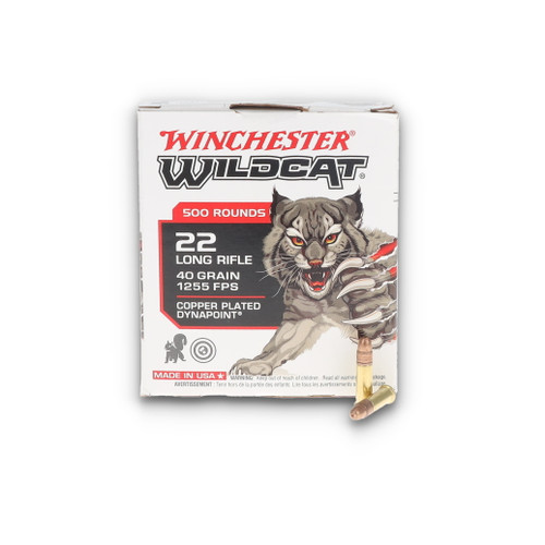 Winchester Wildcat .22 LR Copper Plated DynaPoint 40gr LRN 500rd Brick
