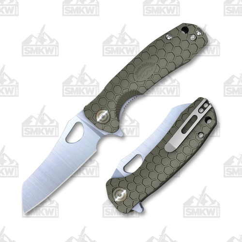 Honey Badger Wharncleaver Medium Green Flipper Linerlock