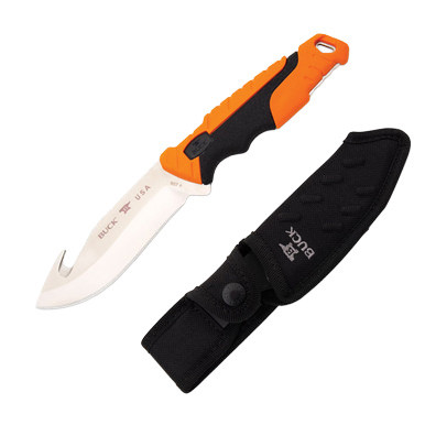 Buck 657 Pursuit Pro Fixed Blade Knife Guthook Large Orange BU12752