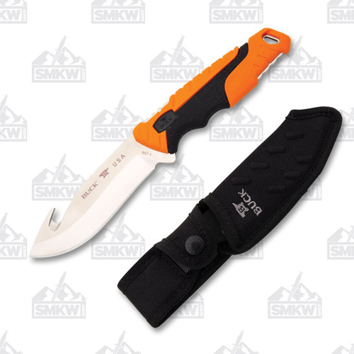 Buck 657 Pursuit Pro Fixed Blade Knife Guthook Large Orange