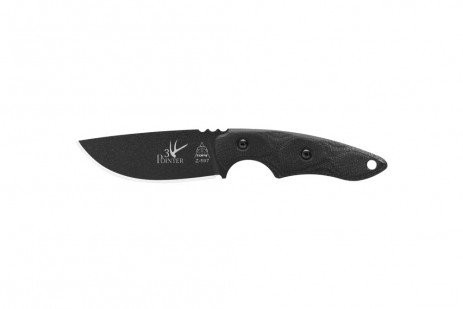 TOPS 3 Pointer Fixed Blade Knife 3.13in Plain Black Drop Point 1