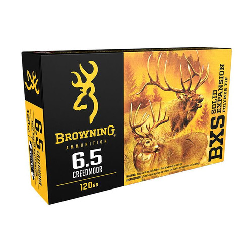 Browning BXS 6.5 Creedmoor Ammo 120 Grain Solid Expansion Polymer Tip 20 Rounds