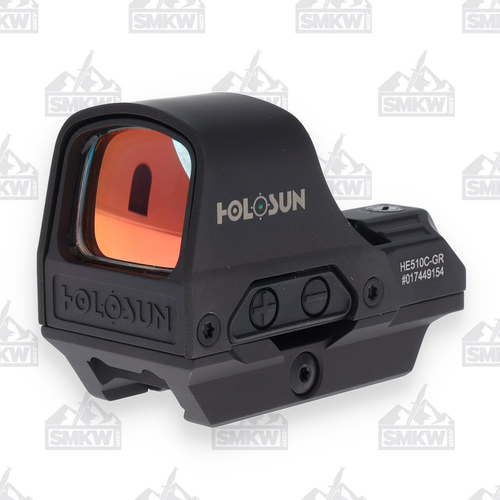 Holosun Elite Reflex Sight 1x Selectable Green Reticle Solar/Battery Powered HE510C-GR HE510CGR