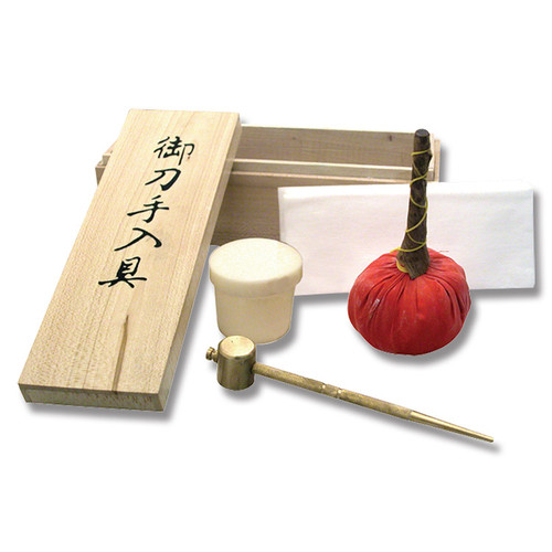 SAMURAI SWORD CLEANING KIT/WOOD BOX (50)