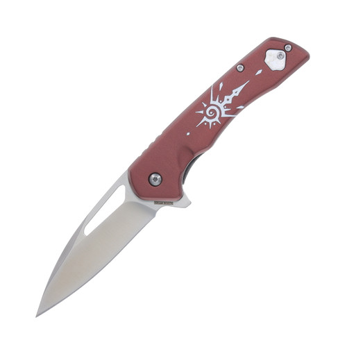 Rough Ryder Night Out Folding Knife Brown with Lavender Tribal RR2253