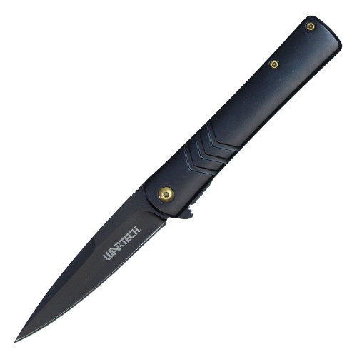 WarTech Spring-Assisted Pocket Knife Black