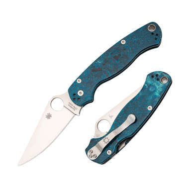Spyderco Para Military 2 Shipwrecked Copper 3.45in Plain Satin Clip Point SMKW Exclusive