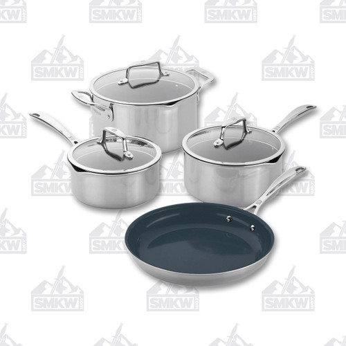 Zwilling J.A. Henckels Clad CFX 7PC Stainless Steel Ceramic Nonstick Cookware Set