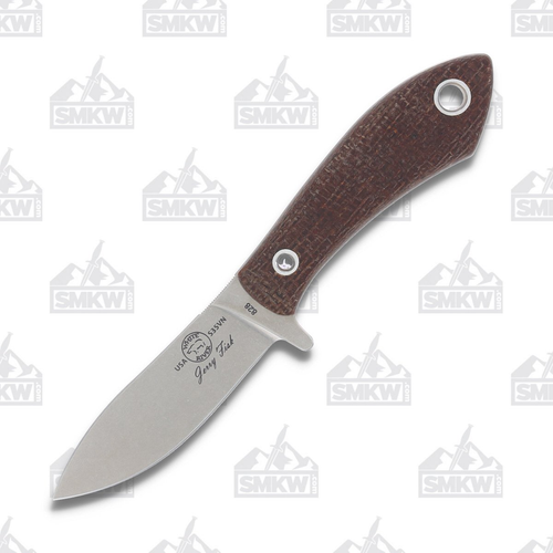 White River Sendero Pack Natural Burlap 3.25in Drop Point Fixed Blade