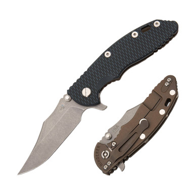 Hinderer XM-18 3.5 Bowie Green Black G-10 Battle Bronze