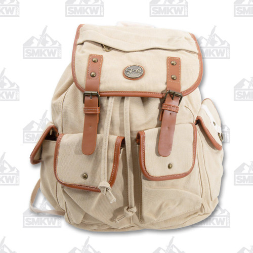 Fabi Concealed Carry Cream Canvas Bacpack