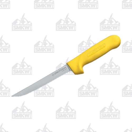 Dexter Russell Sani-Safe Stainless Steel 6" Narrow Boning Knife Yellow Handle