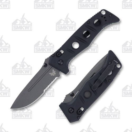Benchmade 275SGY1 Adamas Folding Knife Gray Black G-10 Partially Serrated