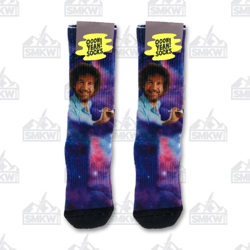 Oooh Yeah! Spaced Out Bob Ross Unisex Crew Socks M/S