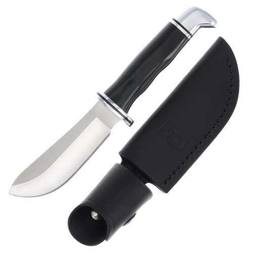 Buck 103 Black Phenolic 4in Plain Stainless Skinner with Black Sheath