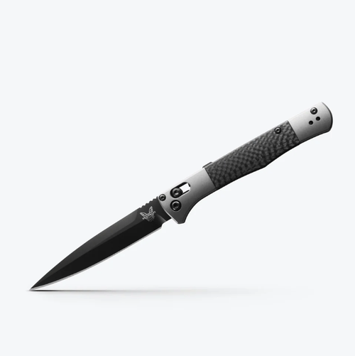 Benchmade Fact Automatic Knife Black DLC Spear Point S/E Carbon Fiber AUBM4170BK