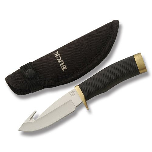 Buck Zipper Fixed Blade Knife Black Rubber Handle