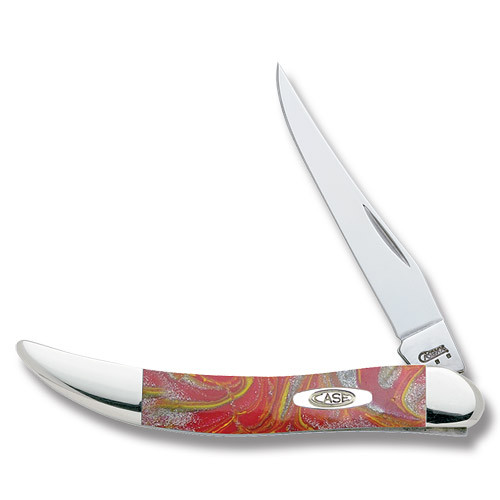 Case XX Fire in the Box Corelon Small Texas Toothpick Folding Knife CA910096FIB