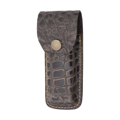 Crocodile Pattern Leather Belt Sheath – Rugged Style and Secure Carry