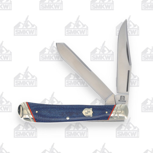Rough Ryder Faded Blue Jeans Trapper Folding Knife