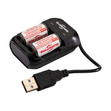 SureFire Rechargeable LiFePO4 123A Battery and Smart Charger Kit