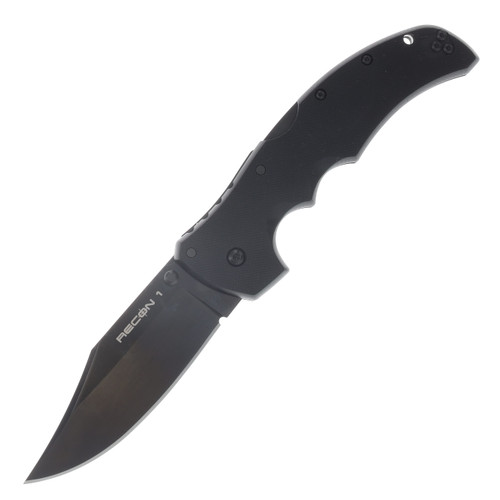 Cold Steel Recon 1 Folding Knife 4in Plain Black Clip Point CS27BC