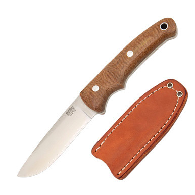 Bark River Drop Point Hunter Fixed Blade Knife Natural