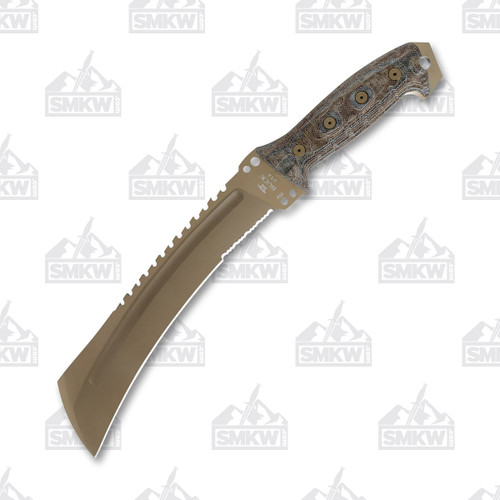 Buck Coyote Tan Talon Fixed Blade Machete Tricolored Micarta