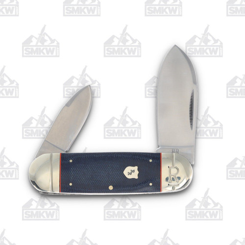 Rough Ryder Denim Micarta Large Toenail Folding Knife