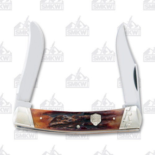 Rough Ryder Brown Stag Bone Moose Folding Knife